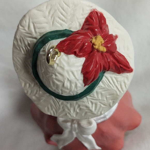 Hallmark Keepsake 1993 MOM Ornament Mamma Bear In Red Dress & Hat Wearing Pearls - Picture 6 of 12